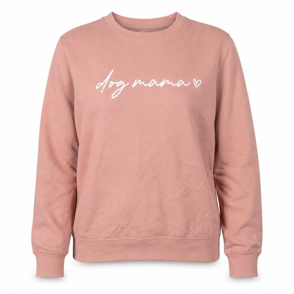 B. Women Pink 'Dog Mama' Pullover Sweatshirt Size S