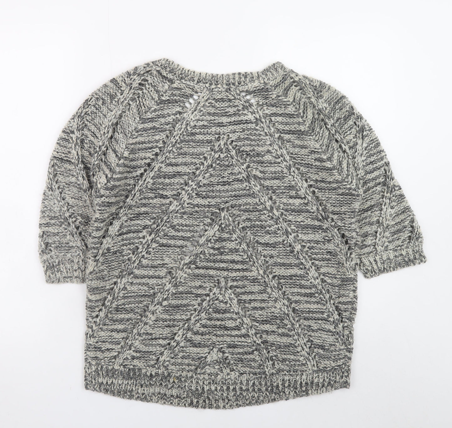 Mango Women’s Grey Chunky Knit Pullover Jumper Size 10