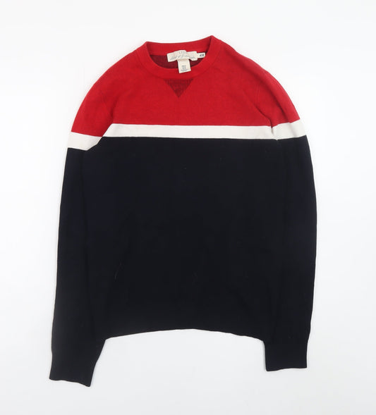 H&M L.O.G.G. Men’s Multicoloured Cotton Crew Neck Jumper XS