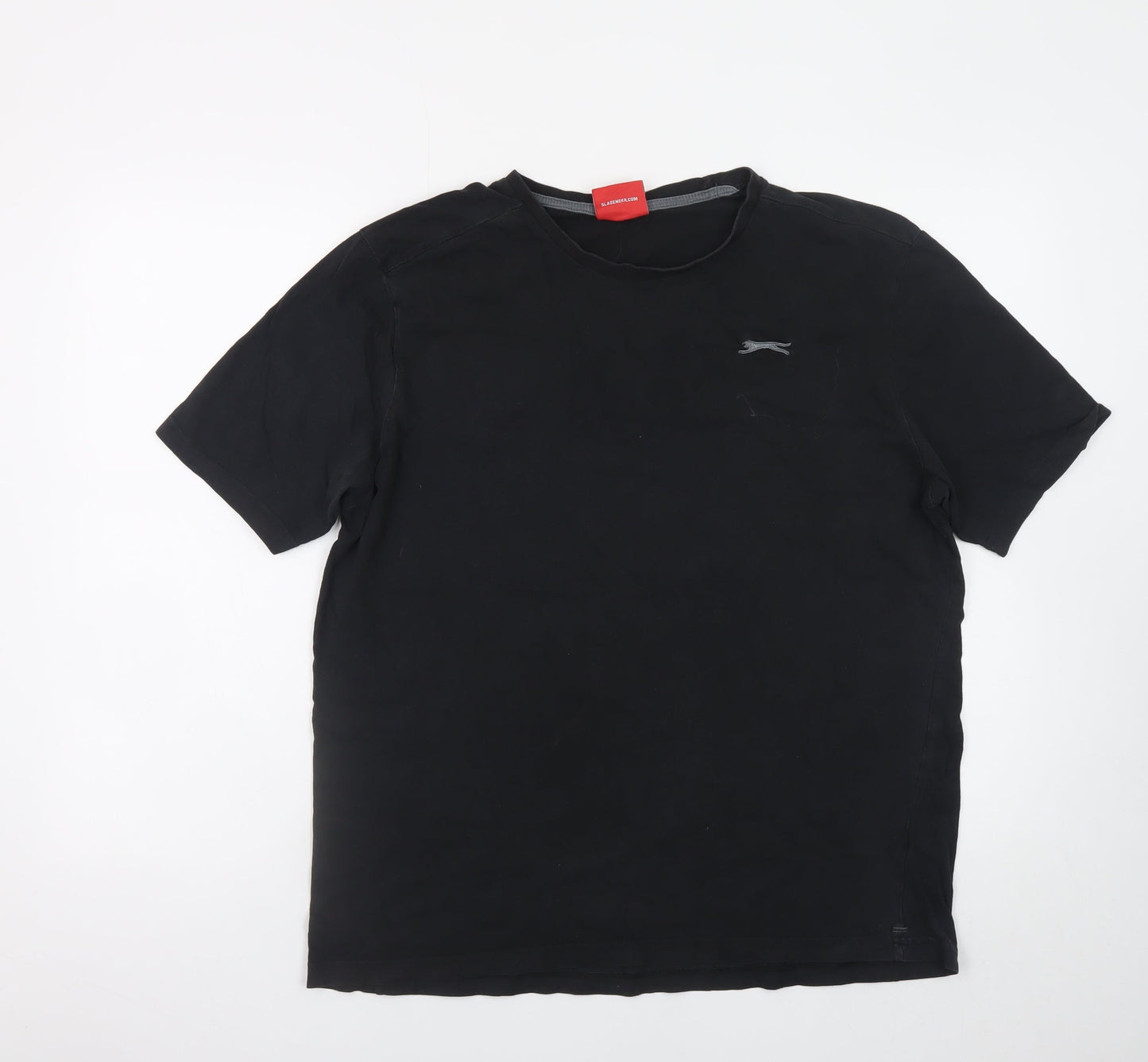 Slazenger Men's Black Crew Neck L Lightweight Cotton T-Shirt