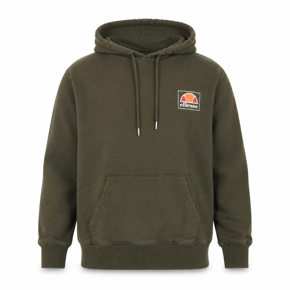 Ellesse Men's Green Pullover Hoodie Size M Logo Fleece Sweatshirt