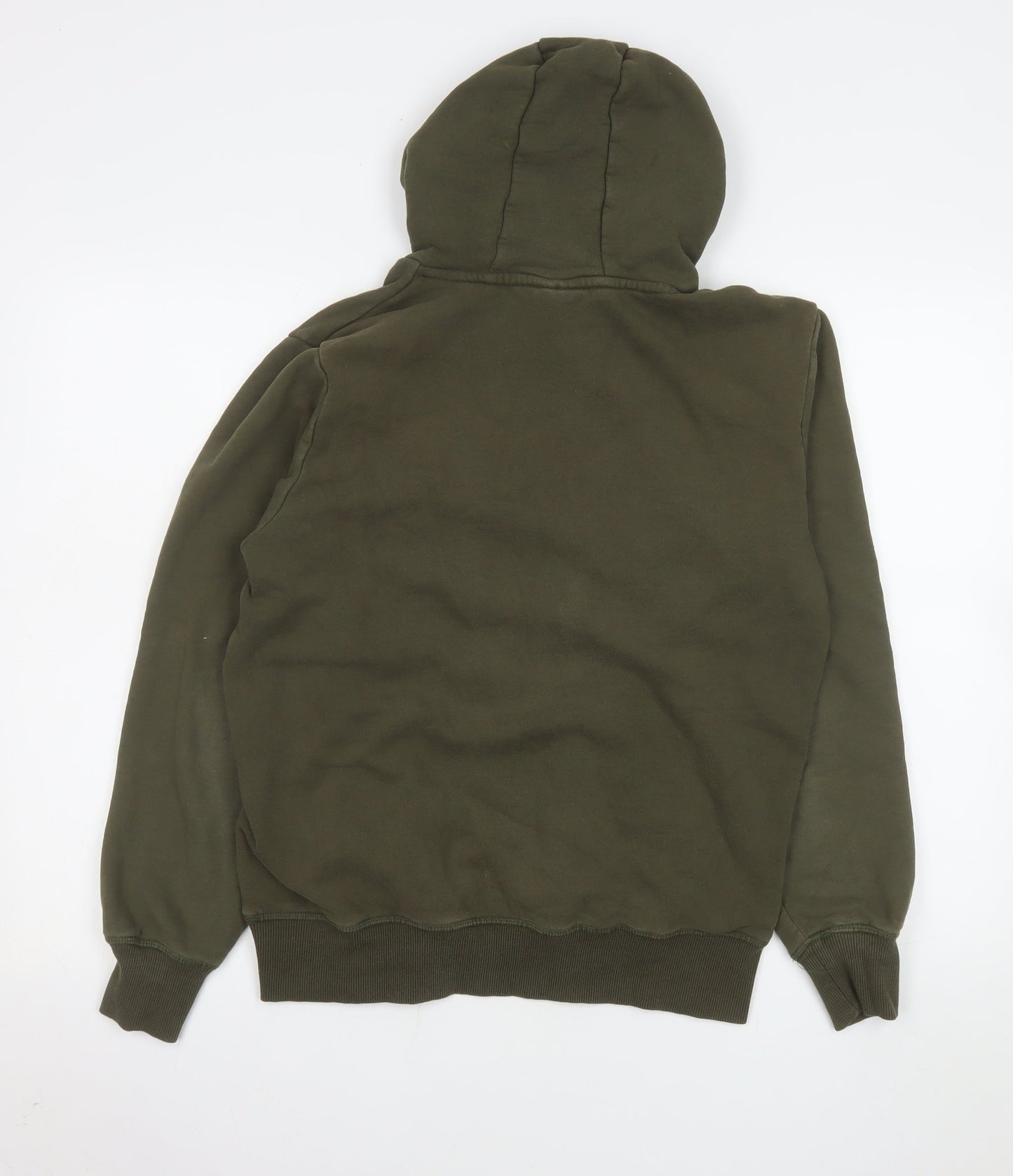 Ellesse Men's Green Pullover Hoodie Size M Logo Fleece Sweatshirt