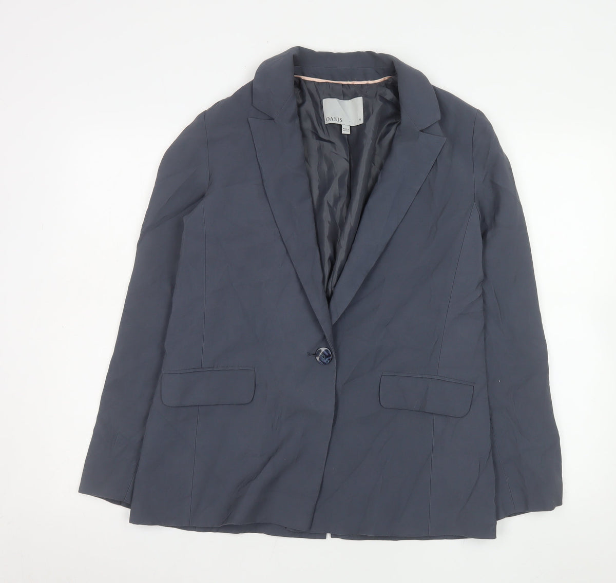 Oasis Women Blue Single-Breasted Blazer Jacket UK 10