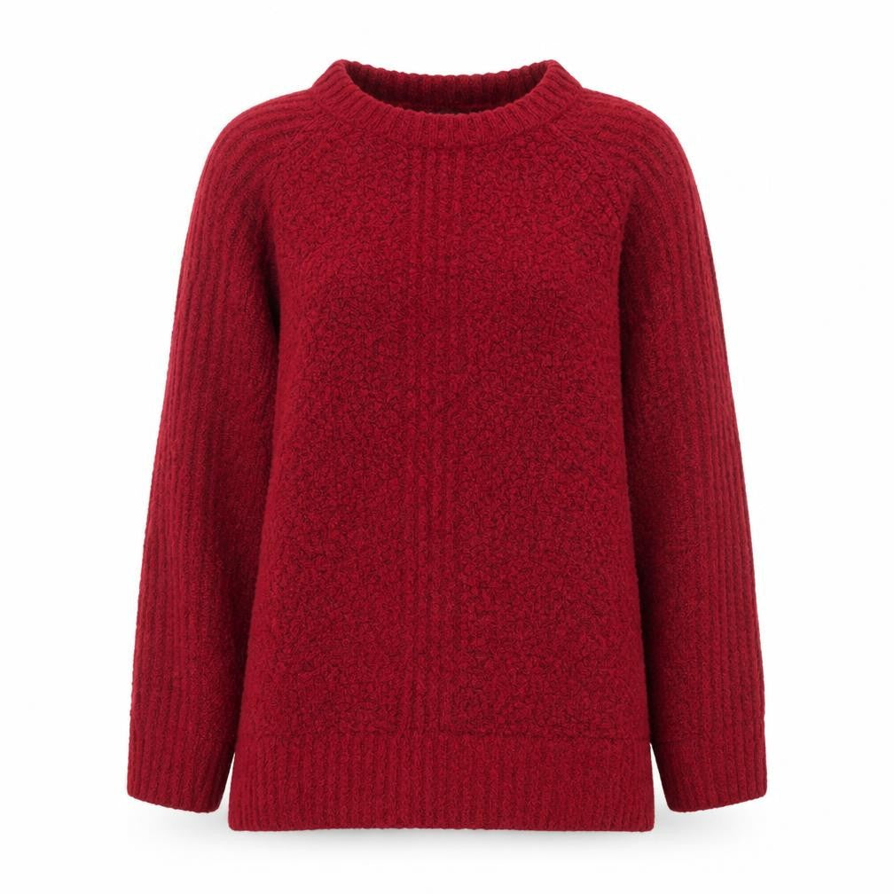 Marks & Spencer Women’s Red Chunky Knit Pullover Jumper Size S