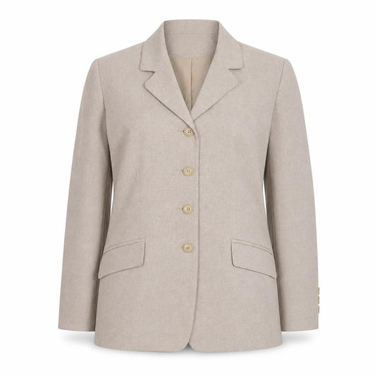 Bonmarché Women Beige Polyester Single-Breasted Suit Jacket Size 14