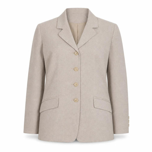 Bonmarché Women Beige Polyester Single-Breasted Suit Jacket Size 14