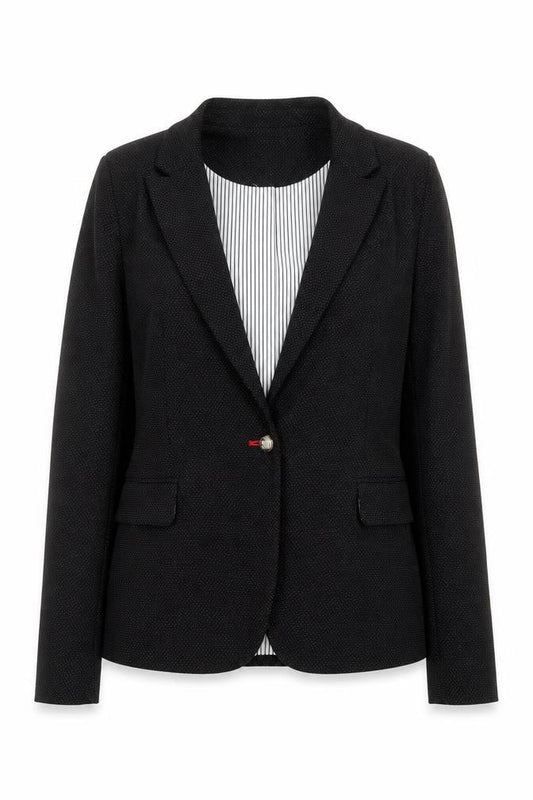 Reserved Women's Black Size 10 Slim Fit One-Button Tailored Blazer