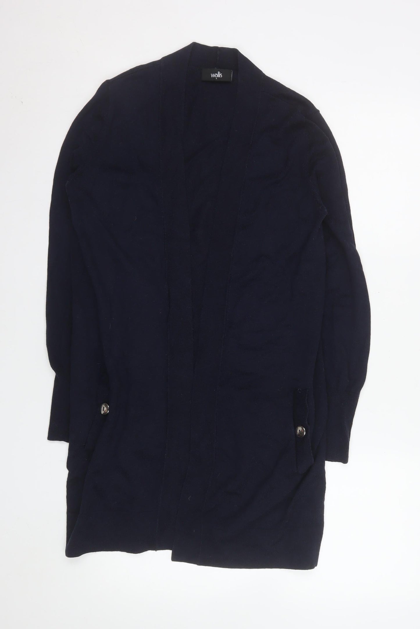 Wallis Women’s Black Open Front Long Sleeve Knit Cardigan Size S