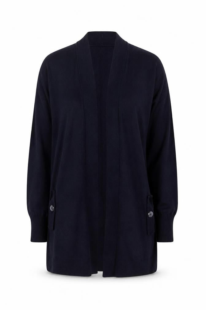 Wallis Women’s Black Open Front Long Sleeve Knit Cardigan Size S