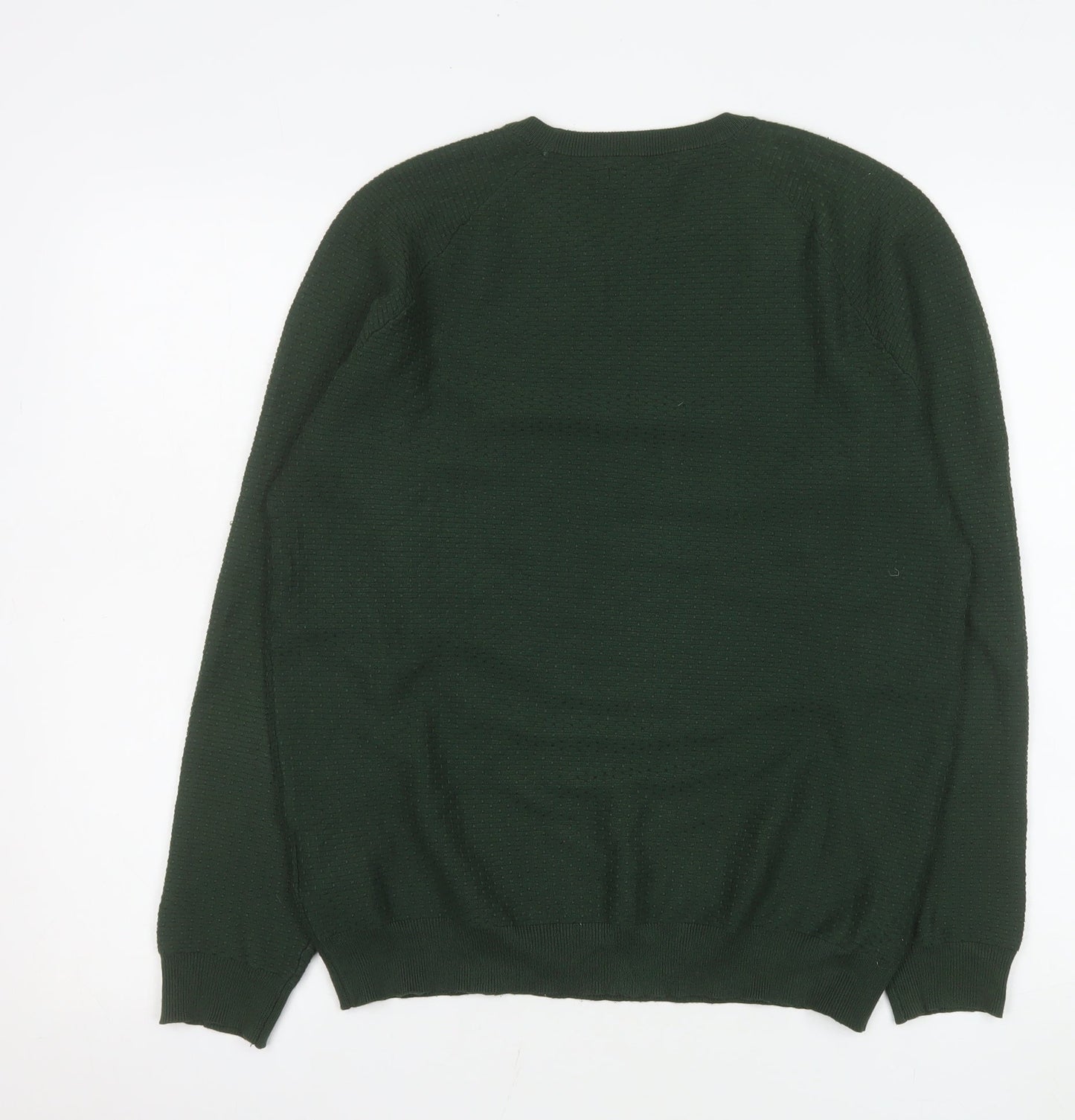 Gianni Feraud Men's Green Crew Neck Pullover Jumper Size M
