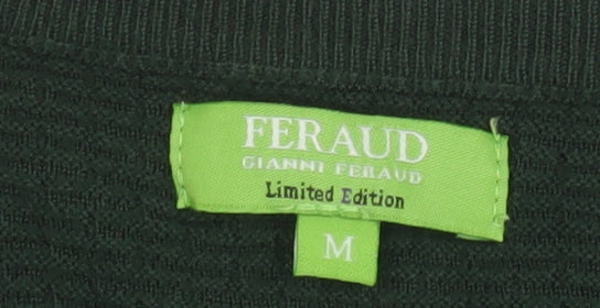 Gianni Feraud Men's Green Crew Neck Pullover Jumper Size M