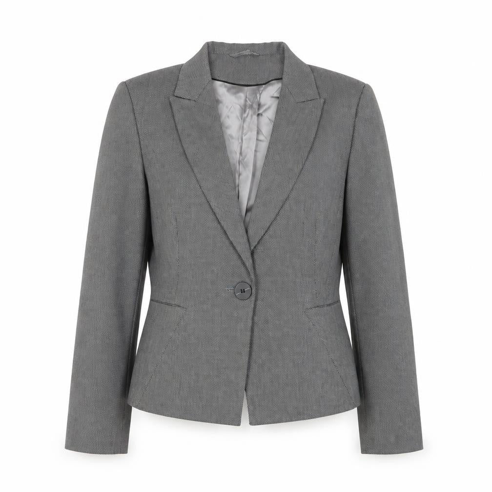Principles Women's Grey Size 14 Classic Single-Breasted Suit Jacket