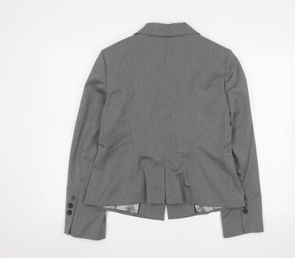 Close-up detail of Principles Women's Grey, size 14, Classic Single-Breasted Suit Jacket