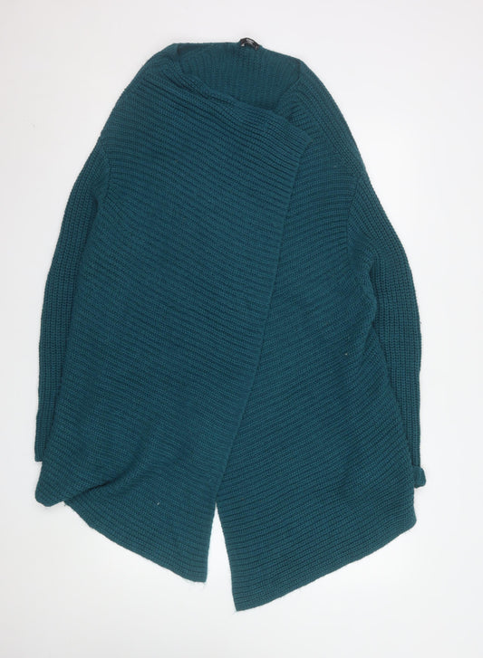 Cotton Traders Women’s Blue Knit Open Cardigan Size S