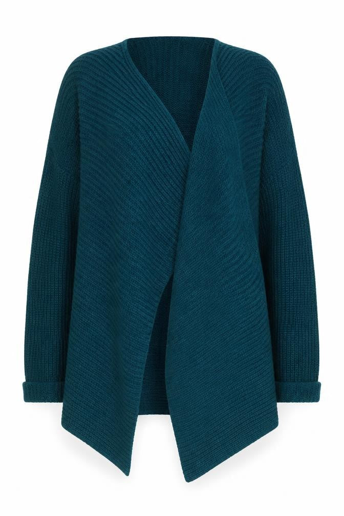 Cotton Traders Women’s Blue Knit Open Cardigan Size S