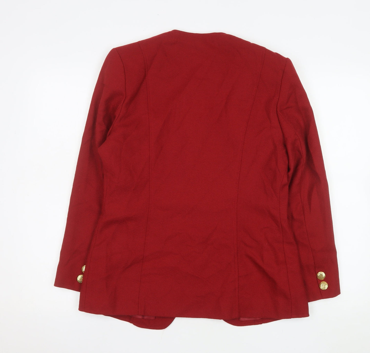 Eastex Women Red Wool Blazer Size 12 Classic Tailored Jacket
