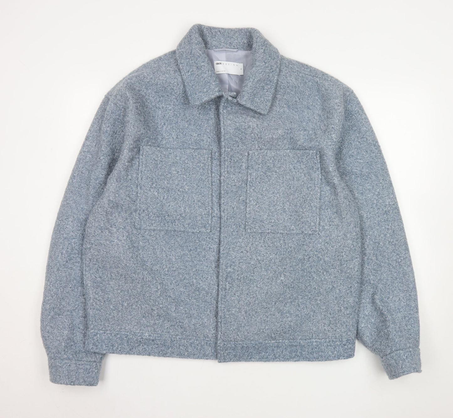 ASOS DESIGN Men’s Grey Lined Polyester Jacket Size M 40in