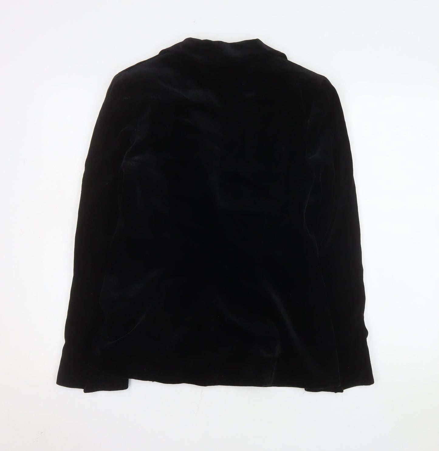 Marks and Spencer Women's Black Velvet Blazer UK 10 Classic Fit