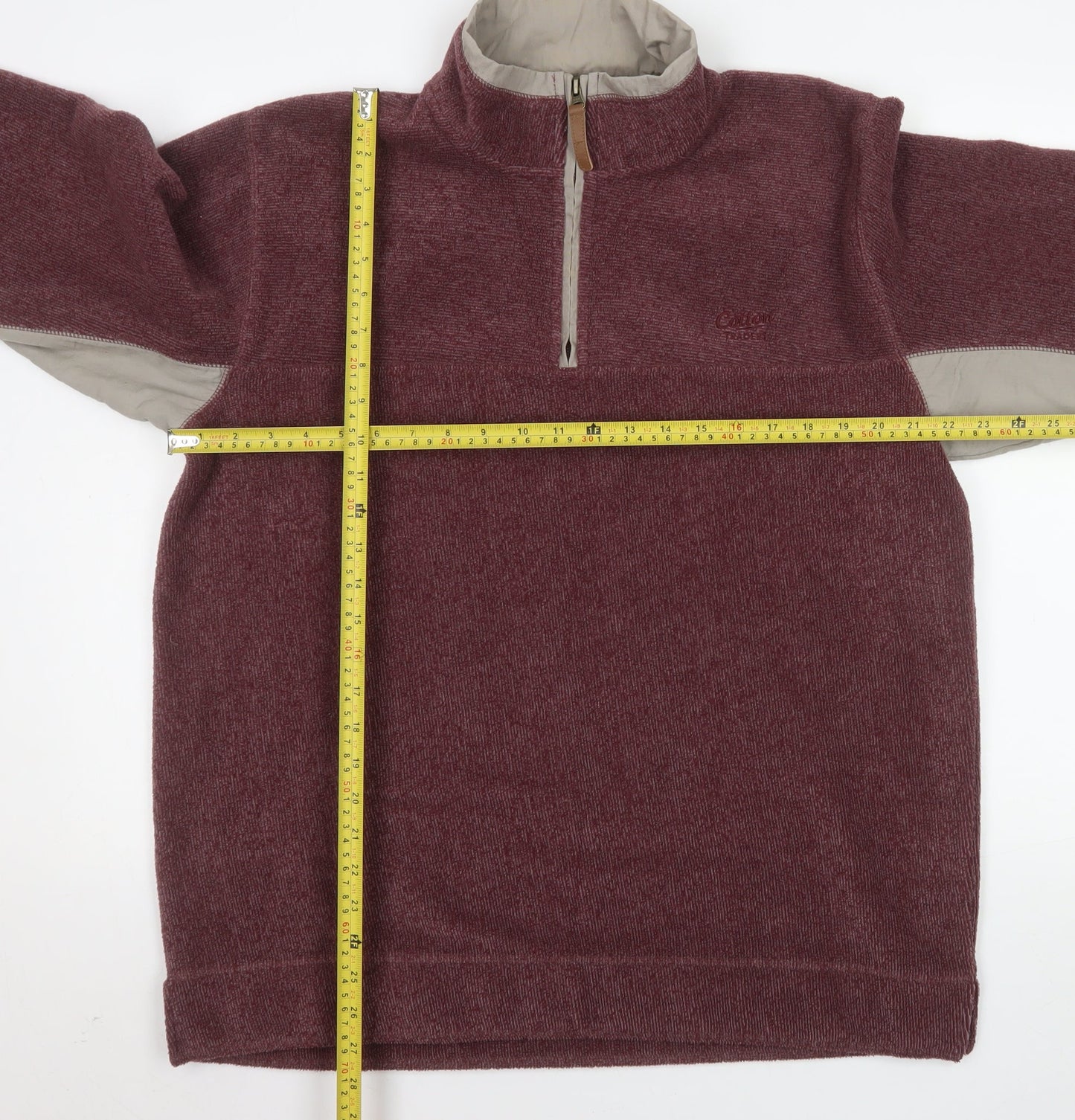 Cotton Traders Women’s Merlot Fleece 1/2 Zip Pullover Sweatshirt Size L
