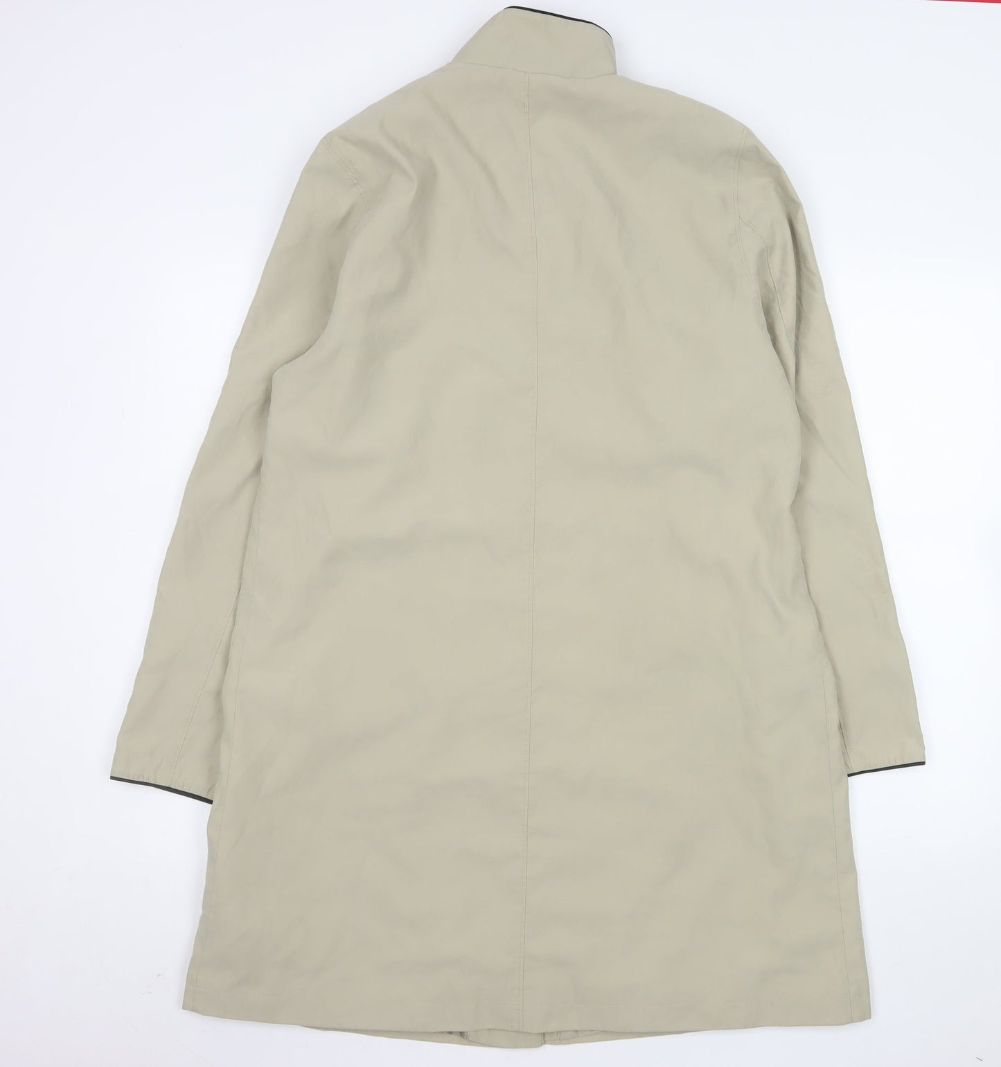 Classics First Avenue Womens Beige Long Rain Coat Size 14