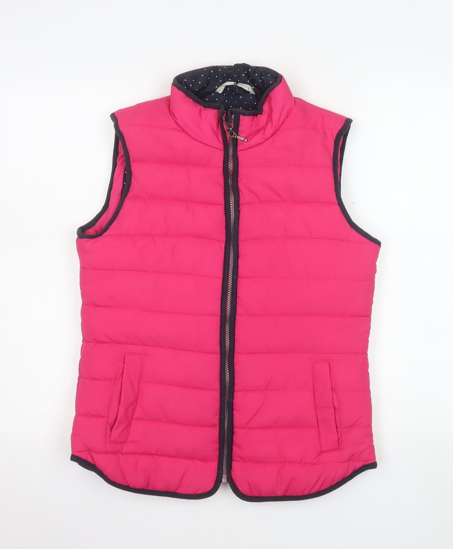 Tu Women’s Pink Puffer Waistcoat Size 8 Quilted Sleeveless Bodywarmer