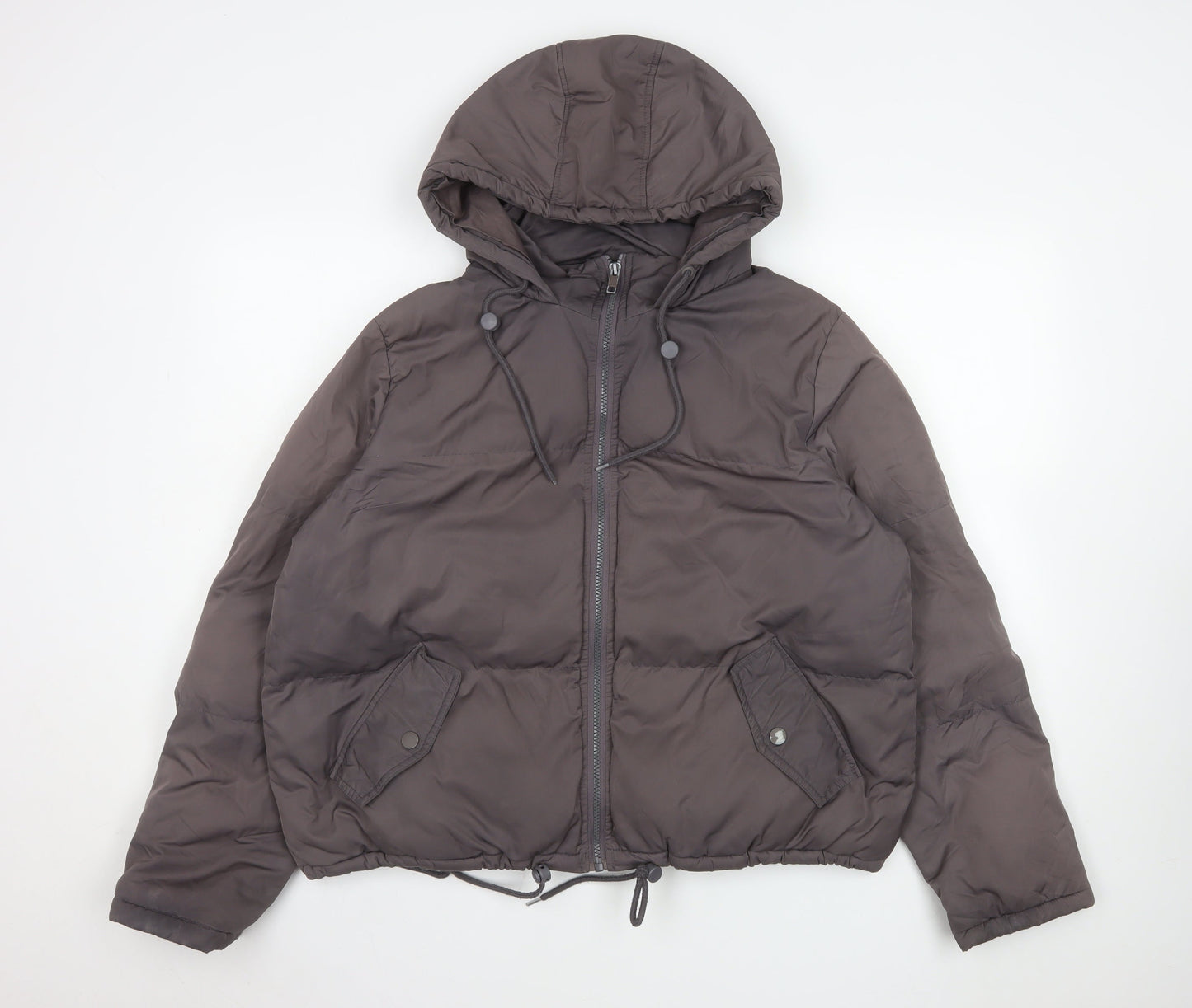 Brave Soul Women Brown Size 14 Hooded Puffer Jacket