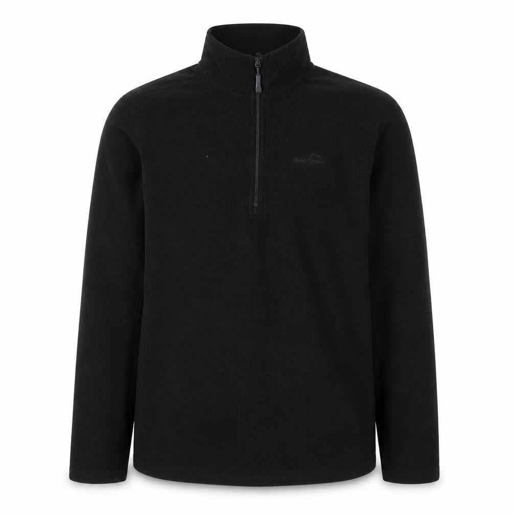 Peter Storm Men's Black Fleece 1/4 Zip Pullover Sweatshirt L