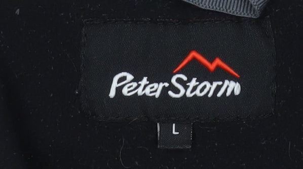 Peter Storm Men's Black Fleece 1/4 Zip Pullover Sweatshirt L