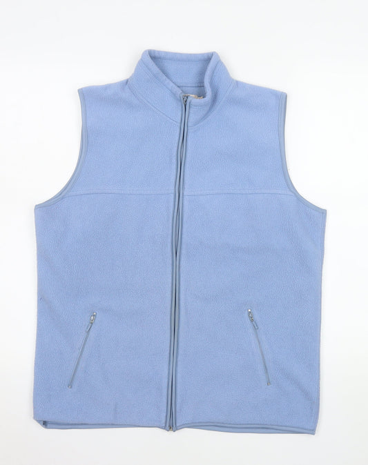 EWM Women Blue Fleece Full Zip Waistcoat Size 14