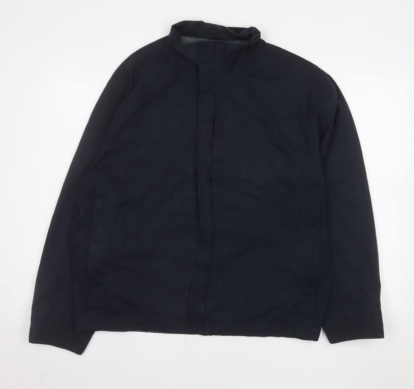 Next Men's Blue M Basic Jacket Stand-Up Collar Lined Zip Casual