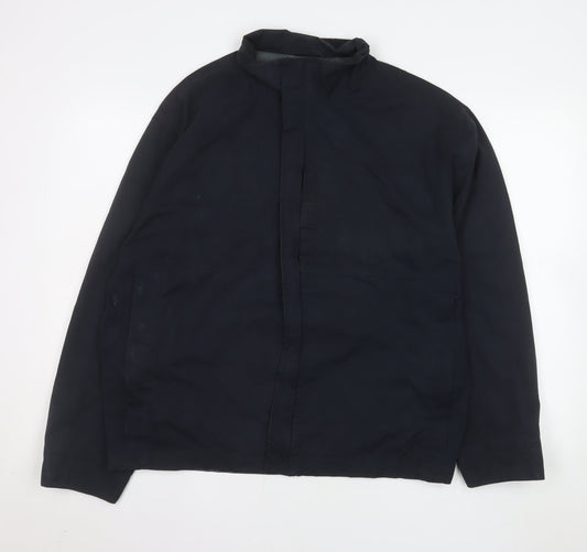 Next Men's Blue M Basic Jacket Stand-Up Collar Lined Zip Casual