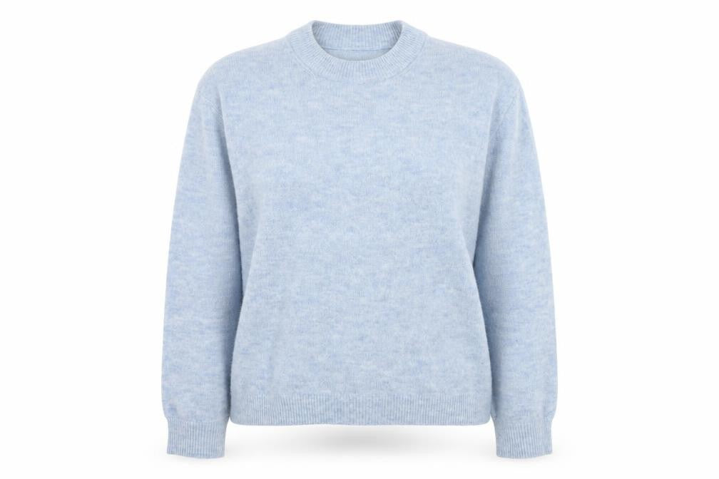 H&M Women Blue Crew Neck Knit Pullover Jumper XS