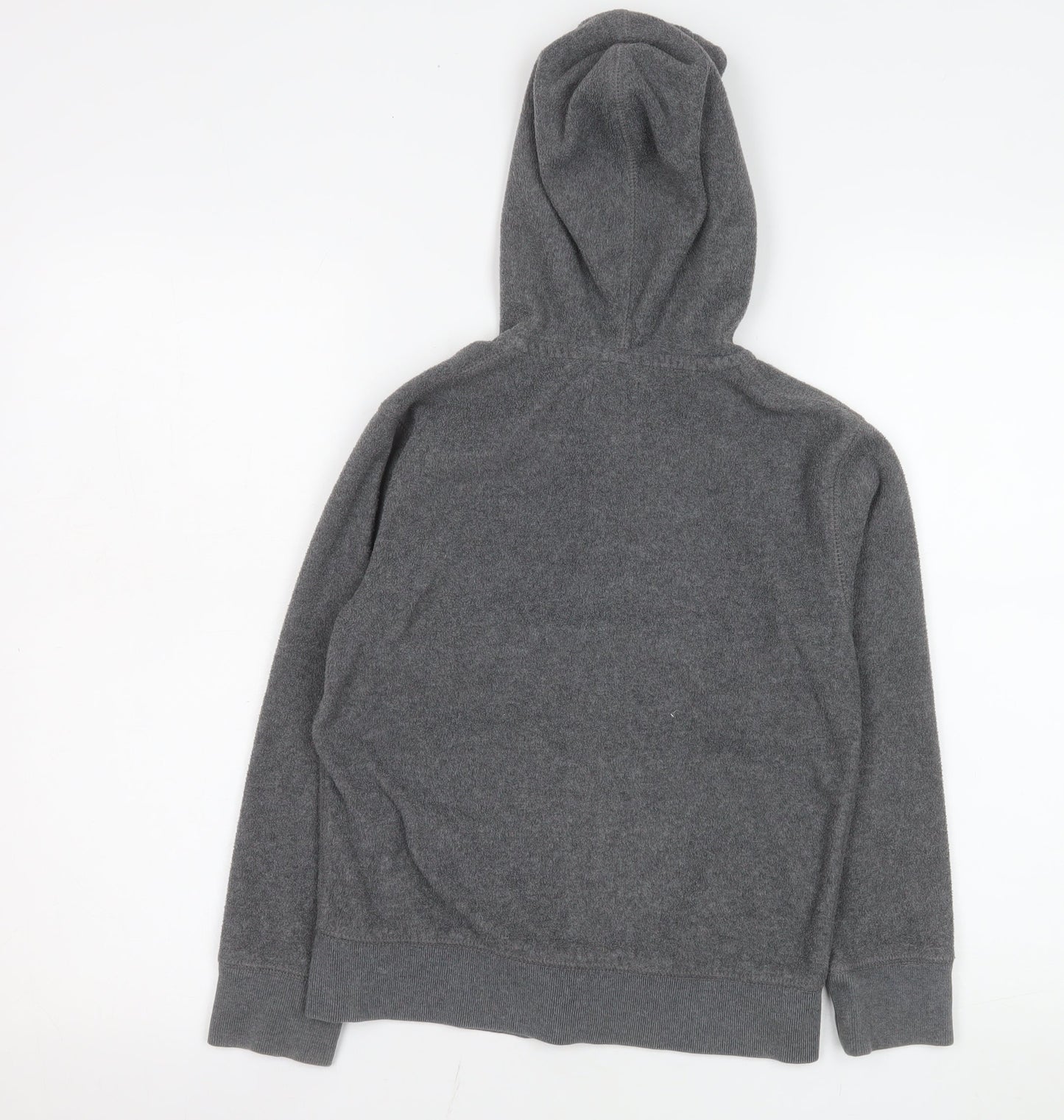 GAP Kids Girls Grey Hooded Fleece Zip Jacket 8-9 Years