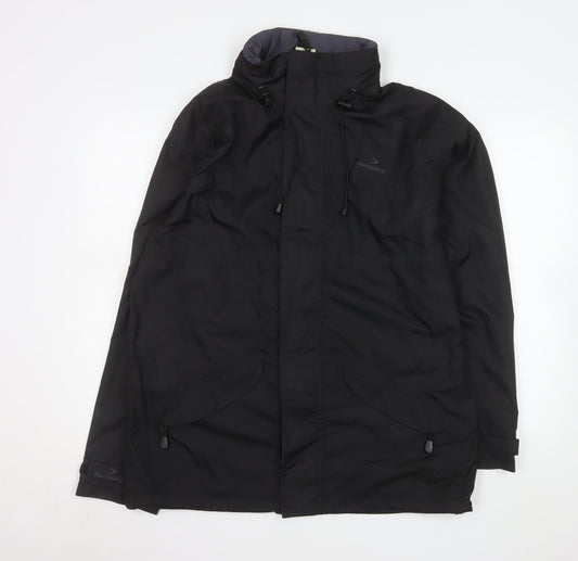Boomerang Men's Black Polyester Hooded Parka Jacket Size 52