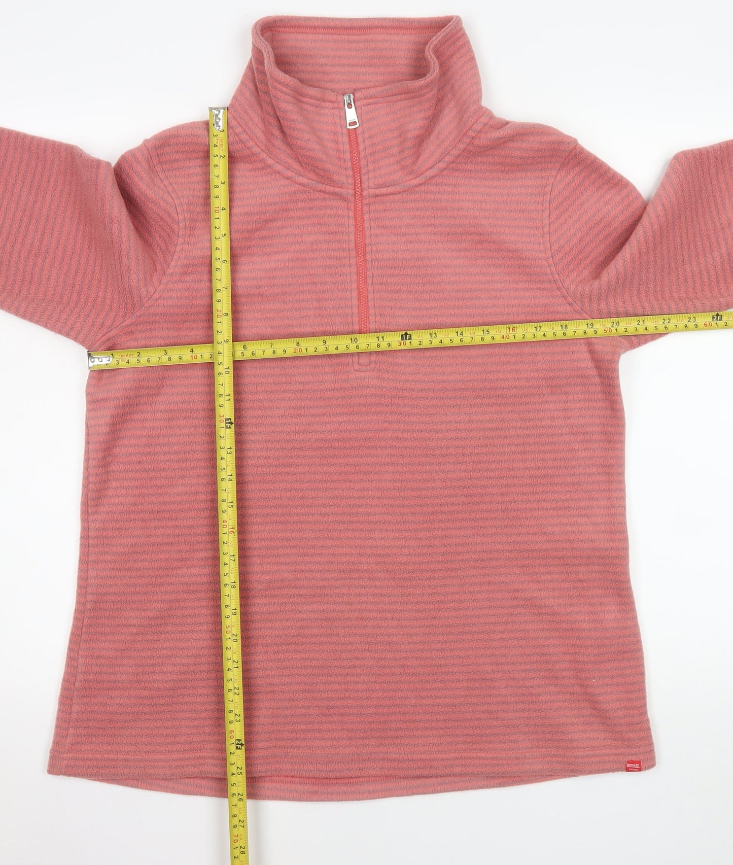 Regatta Womens Pink 1/4 Zip Fleece Pullover UK 14 Outdoor Sweatshirt