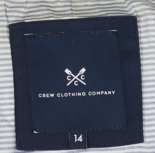 Crew Clothing Company Women's Blue Hooded Parka Coat Size 14
