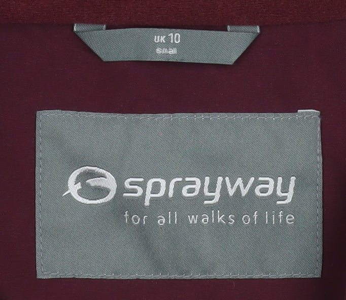 Sprayway Women's Pink Waterproof Hooded Rain Jacket UK 10
