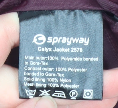 Sprayway Women's Pink Waterproof Hooded Rain Jacket UK 10