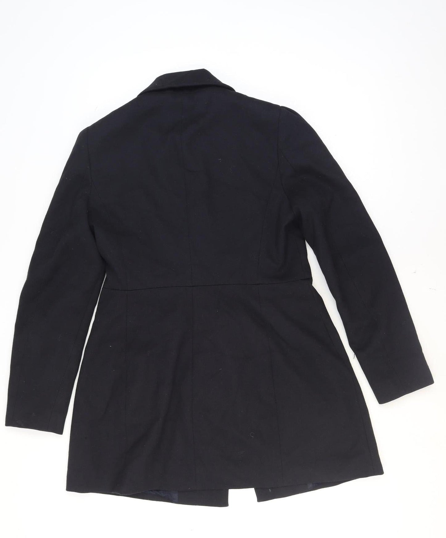 Zara Women's Black Blazer Lined Mid-Length Formal Jacket Size 14