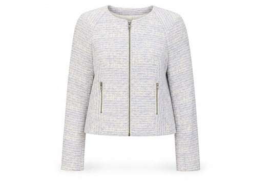 Julie Brandt Women's Ivory Woven Cropped Blazer Size 8