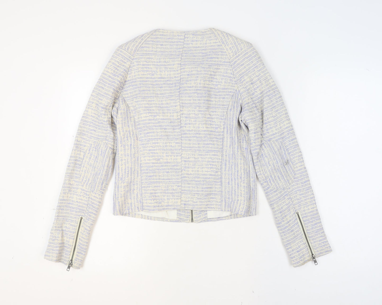 Julie Brandt Women's Ivory Woven Cropped Blazer Size 8
