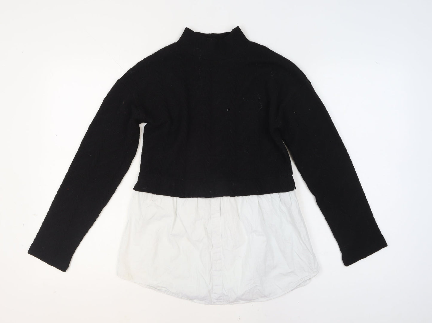 New Look Womens Black Mock Neck Long Sleeve Jumper Size 8