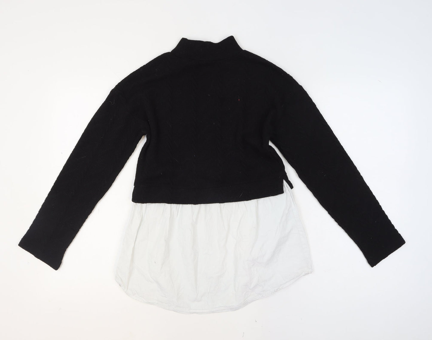 New Look Womens Black Mock Neck Long Sleeve Jumper Size 8