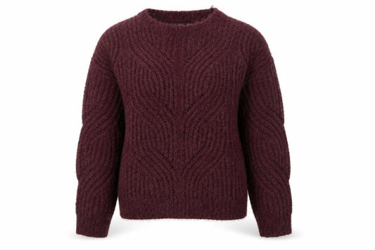 Mango Women’s Purple Chunky-Knit Pullover Jumper Size 8