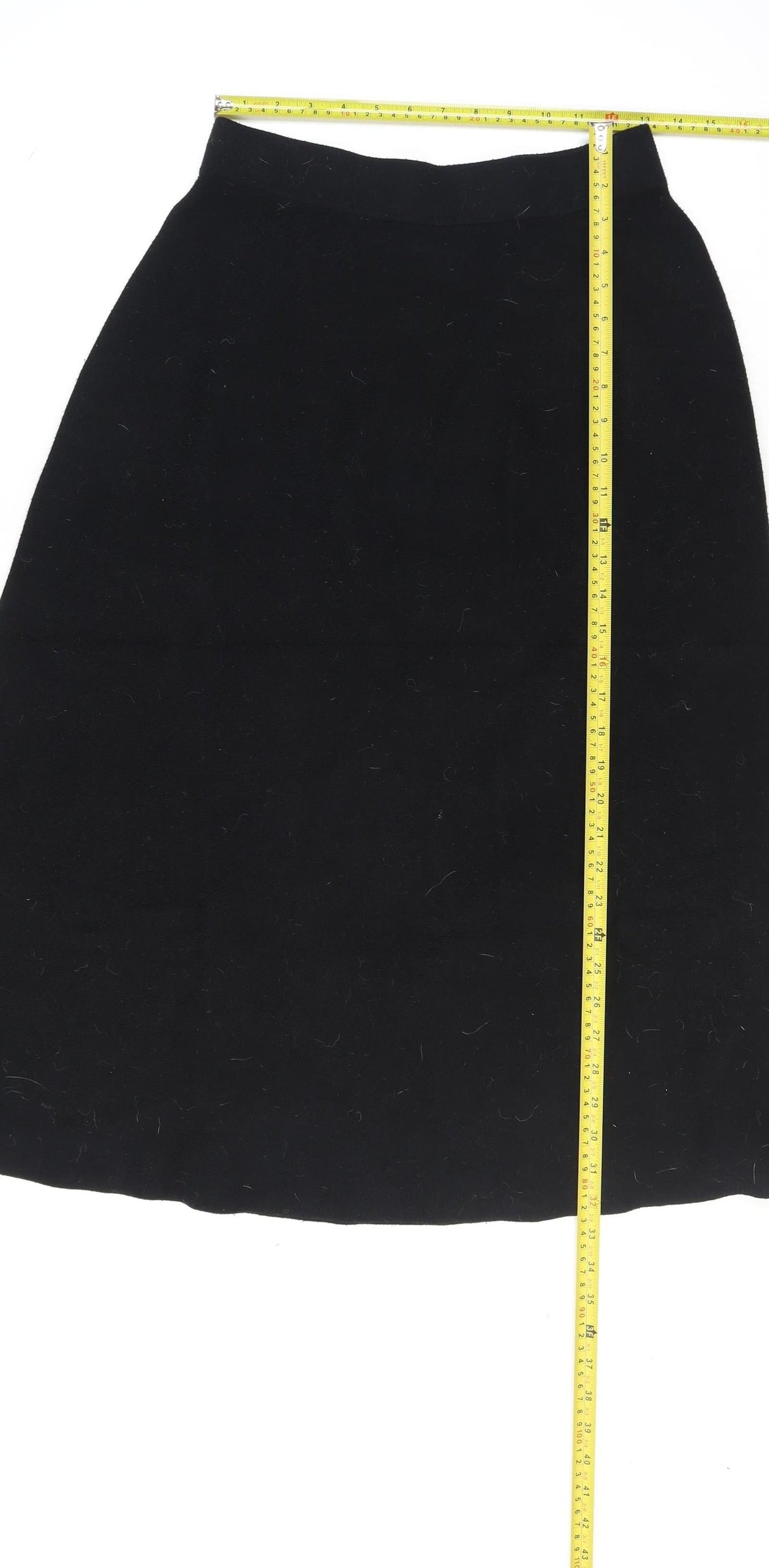 Next Women’s Black A-Line Knit Skirt Size 10 Stretch Workwear