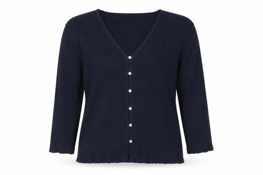 Jasper Conran Jeans Womens Blue V-Neck Cardigan Size L