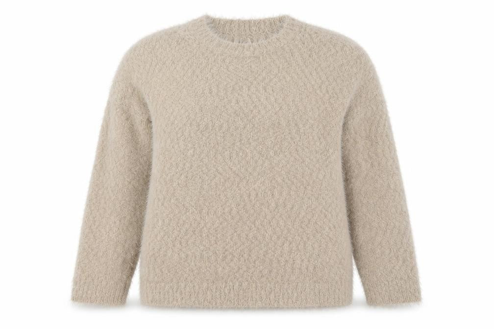 Marks & Spencer Women’s Beige XL Fluffy Knit Pullover Jumper