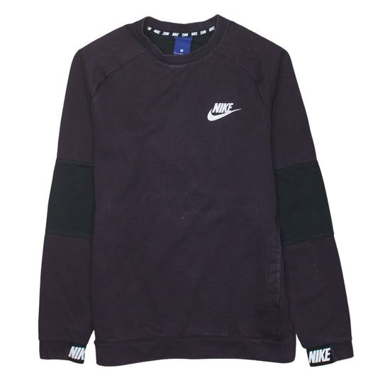 Nike Men's Black Small Pullover Sweatshirt Crew Neck Long Sleeve Logo