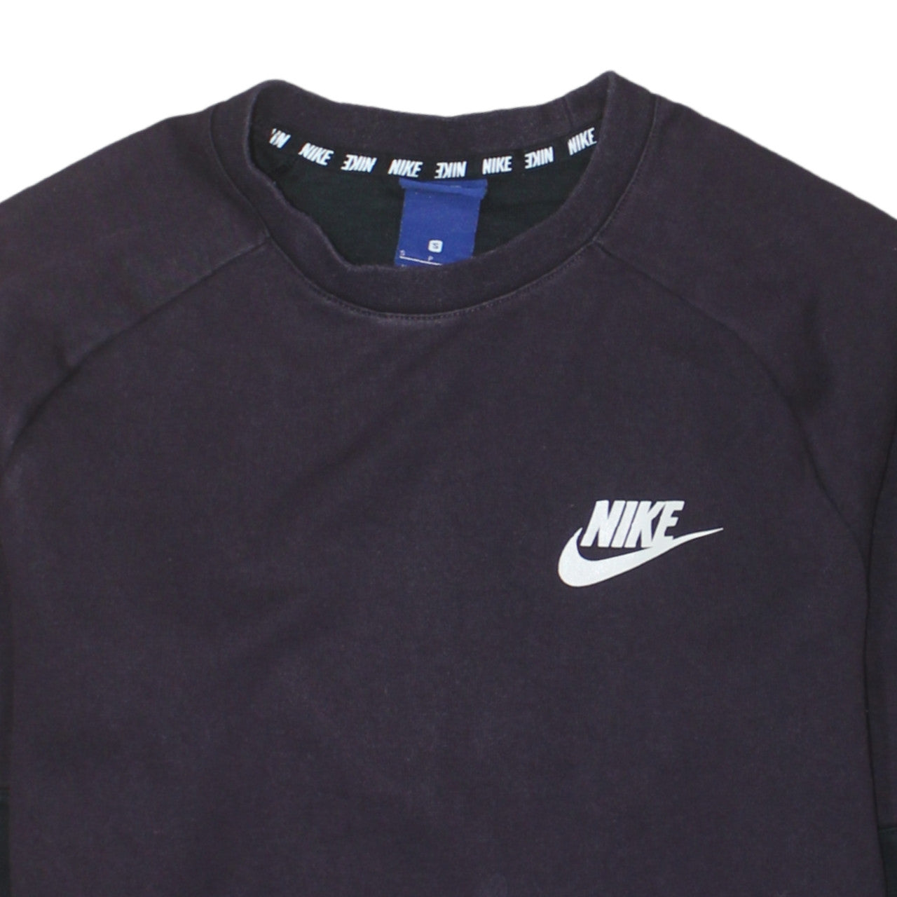 Nike Men's Black Small Pullover Sweatshirt Crew Neck Long Sleeve Logo