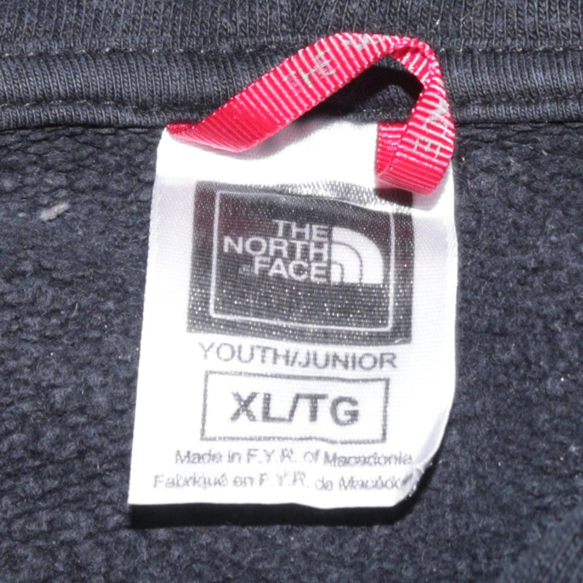 The North Face Boys Black XL Pullover Hoodie 100% Cotton Logo Design